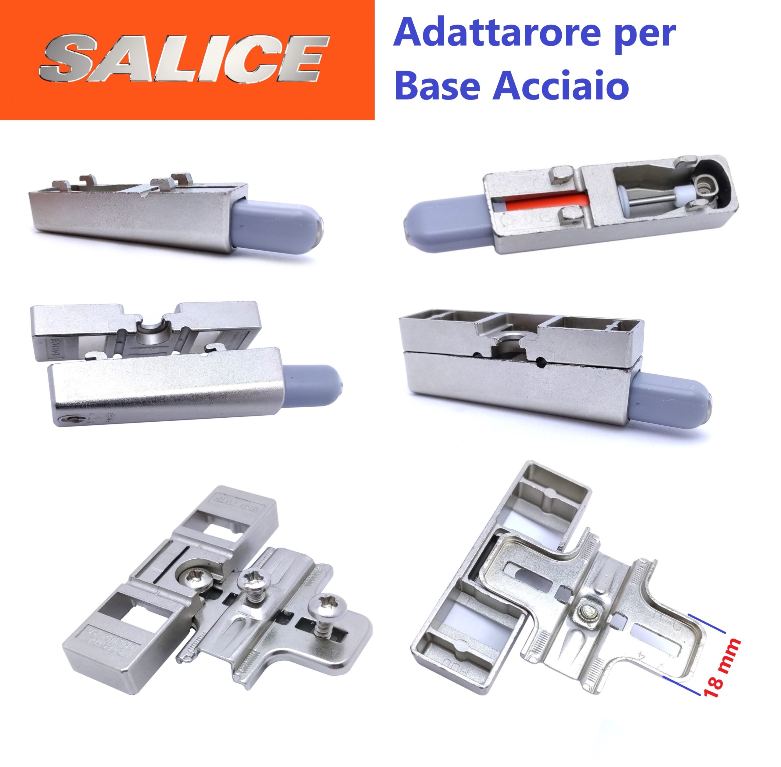 Pistoncino Ammortizzatore Smove SALICE, Deceleratore per Ante. - immagine 6