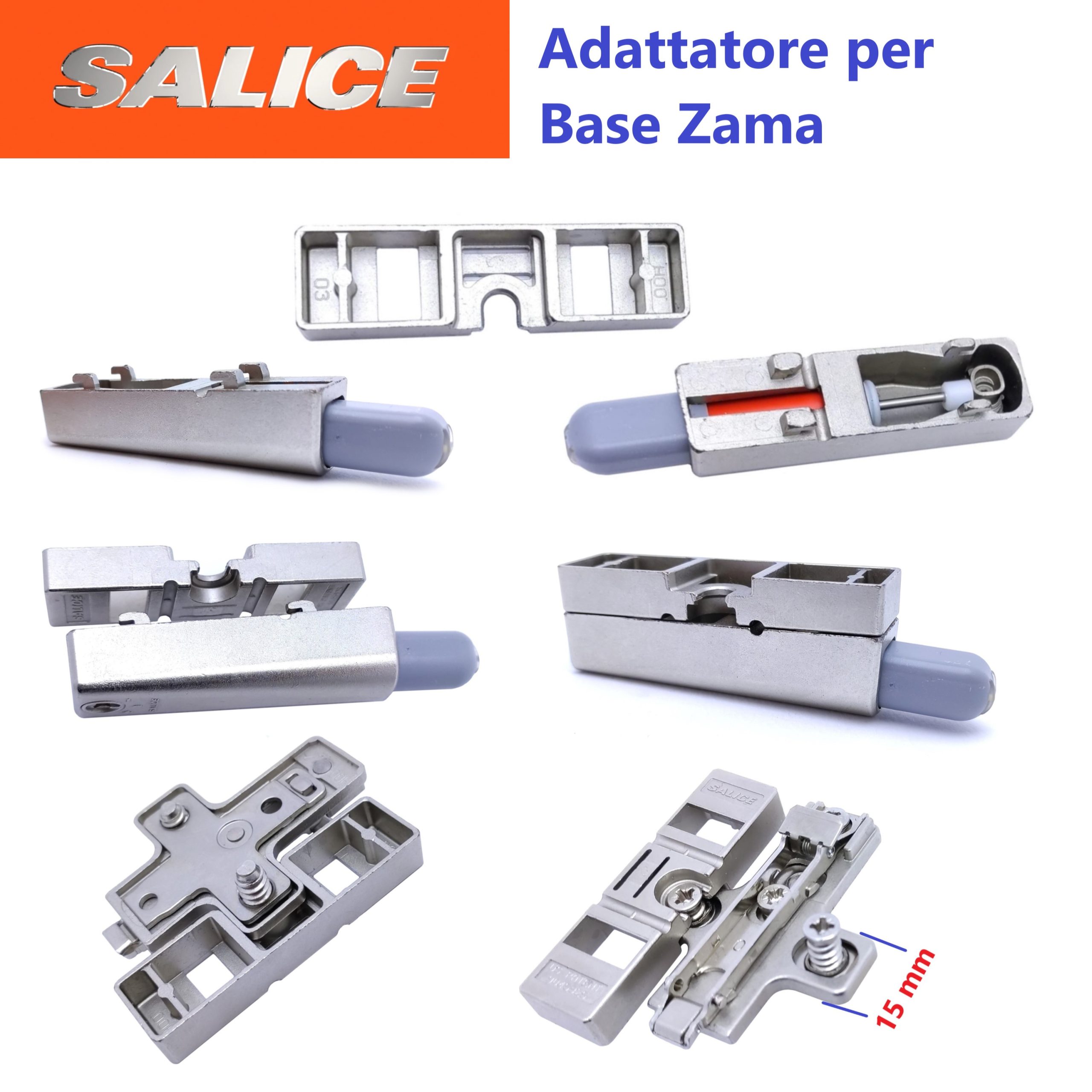 Pistoncino Ammortizzatore Smove SALICE, Deceleratore per Ante. - immagine 5
