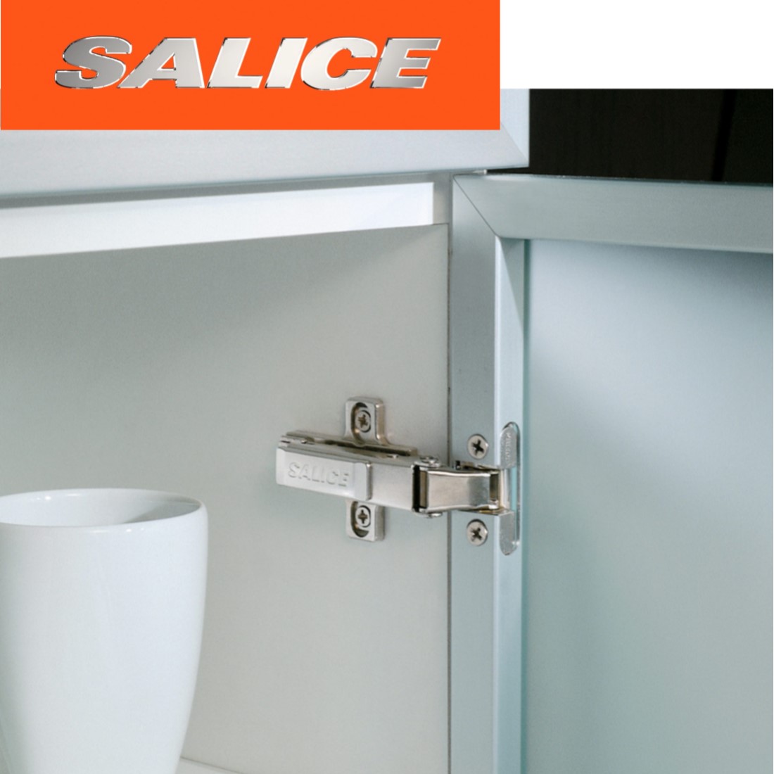 Cerniera SALICE per ante con Profili Metallici e Alluminio, Apertura fino a 105°. - immagine 2