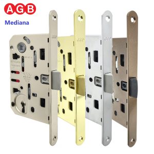 Serratura AGB Mediana, Fronte Arrotondato 18x196 mm.