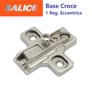 Base Croce Simmetrica per Cerniera SALICE con 1 Regolazioni Eccentrica.