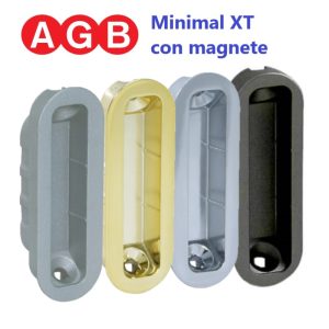 Incontro Minimal XT AGB in Nylon 59,2x20 mm, con Magnete, per serrature B0610 PORARIS, Bordo Tondo.