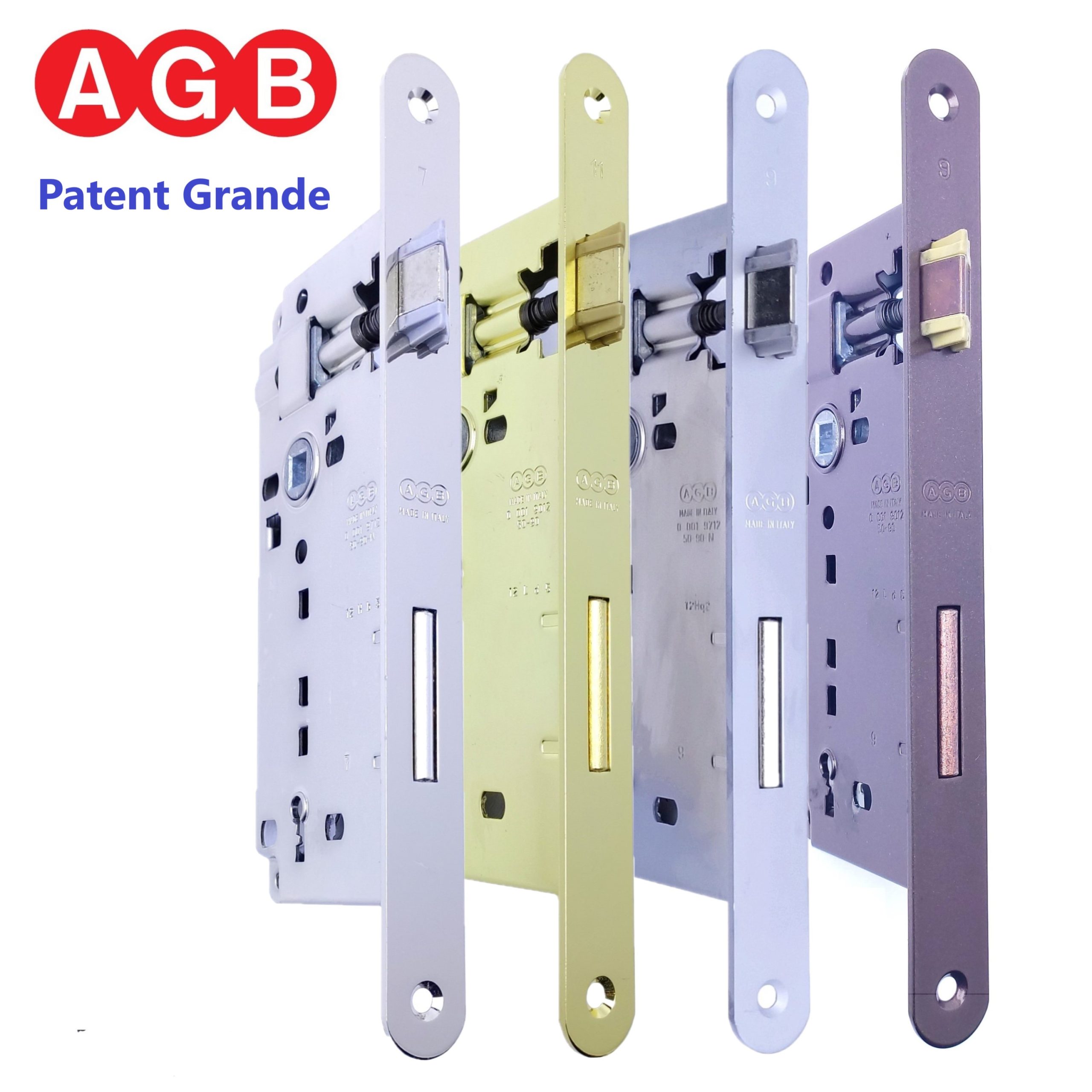 Serratura AGB Patent Grande, Fronte Arrotondato 238 mm.