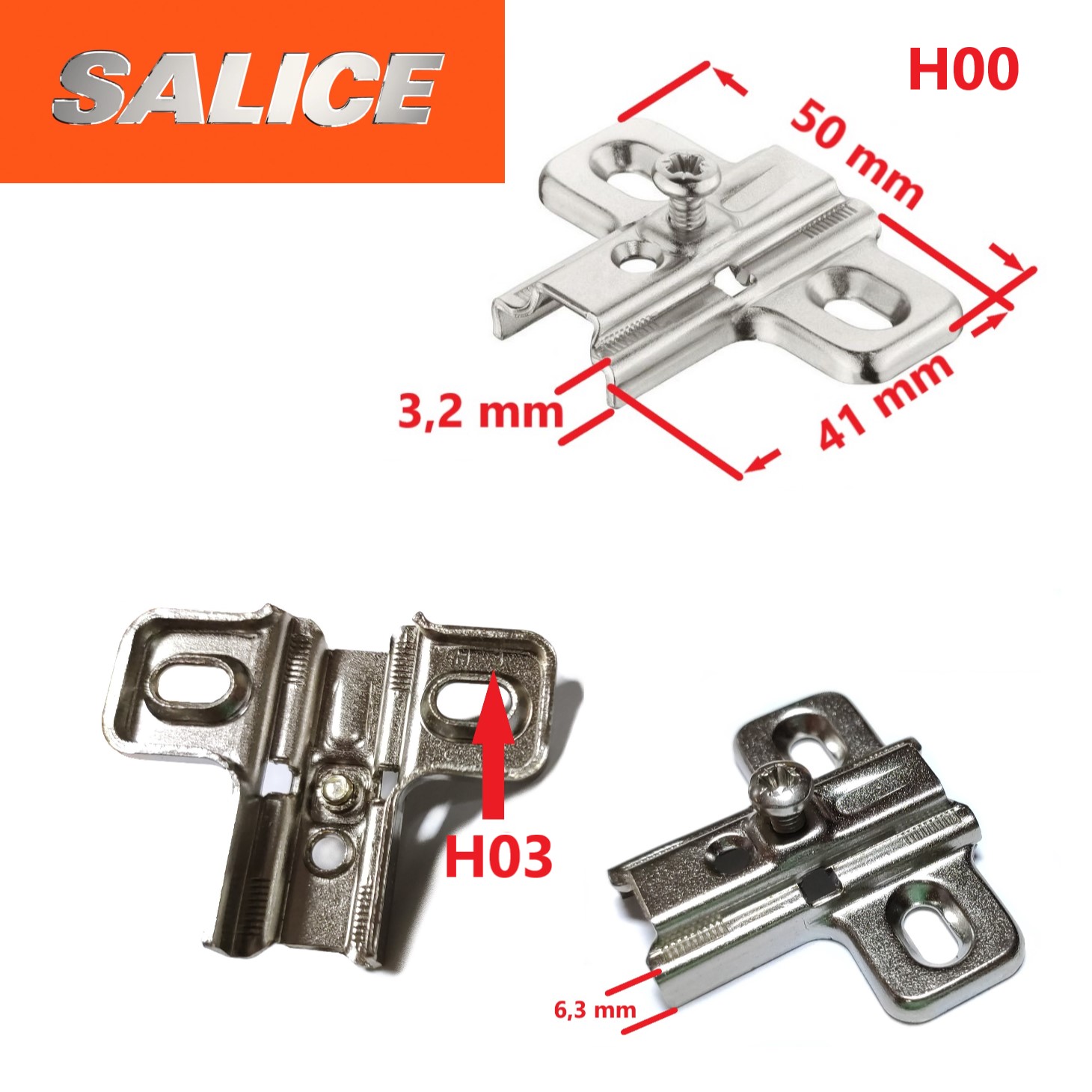Base Croce Asimmetrica per Cerniera SALICE. - immagine 2