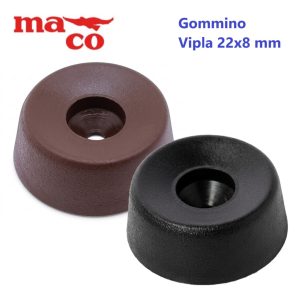 Piedini in Gomma Vipla, MACO, Semi Morbida Antiscivolo per Sedia, Tavolo, Tagliere, Cassa, ecc.